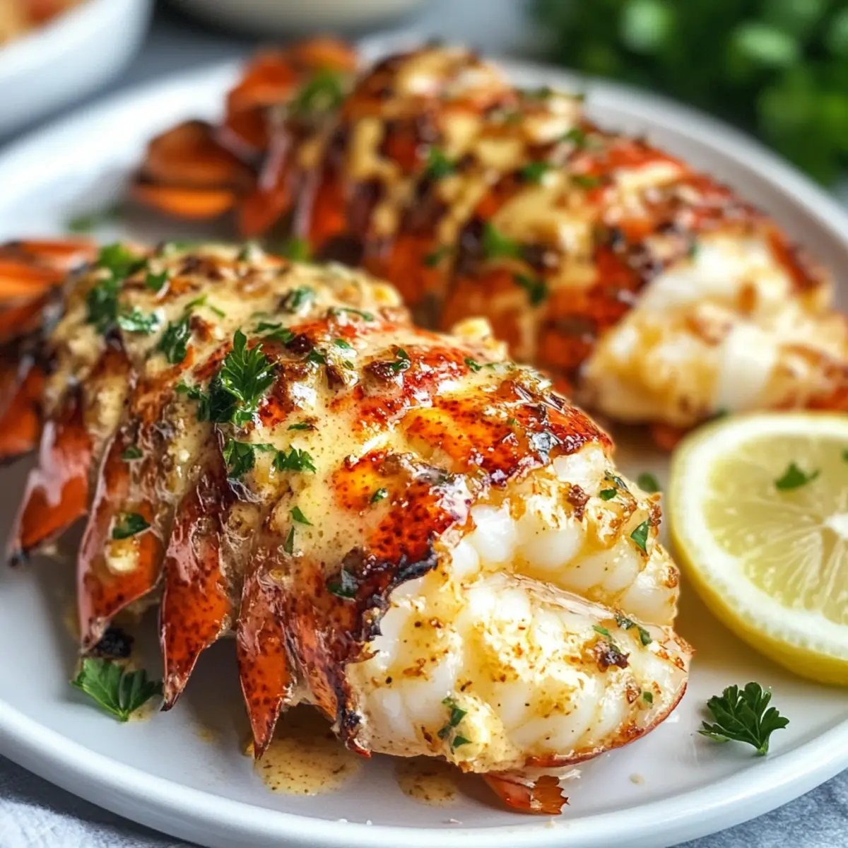 Creamy Garlic Butter Lobster Tails