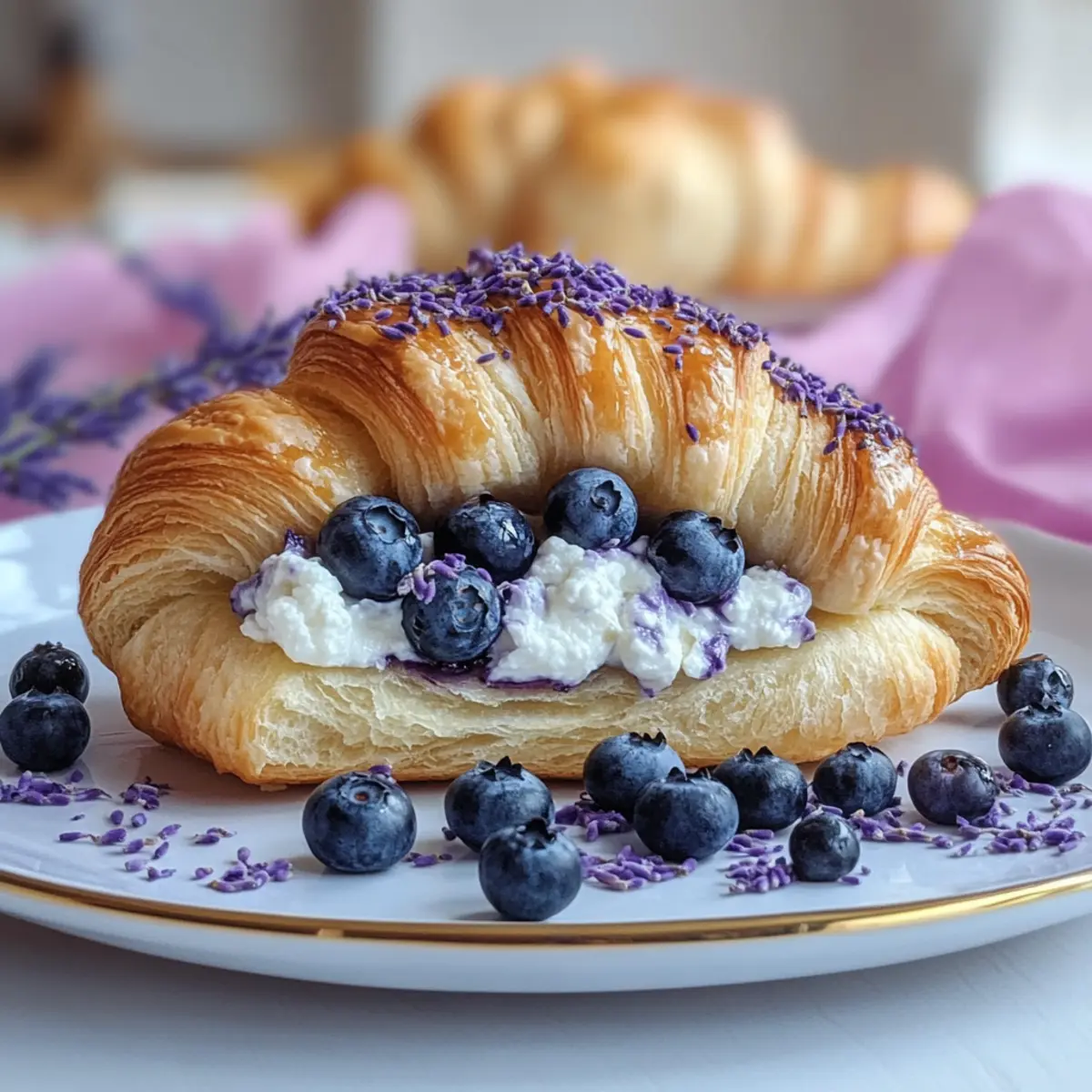 Lavender Goat Cheese & Blueberry Croissantwich