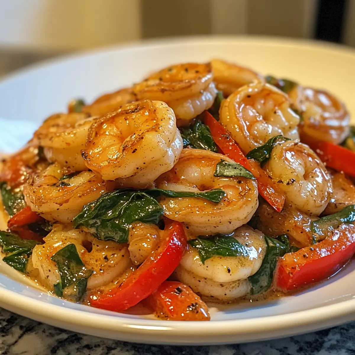 Creamy Garlic-Paprika Shrimp Skillet