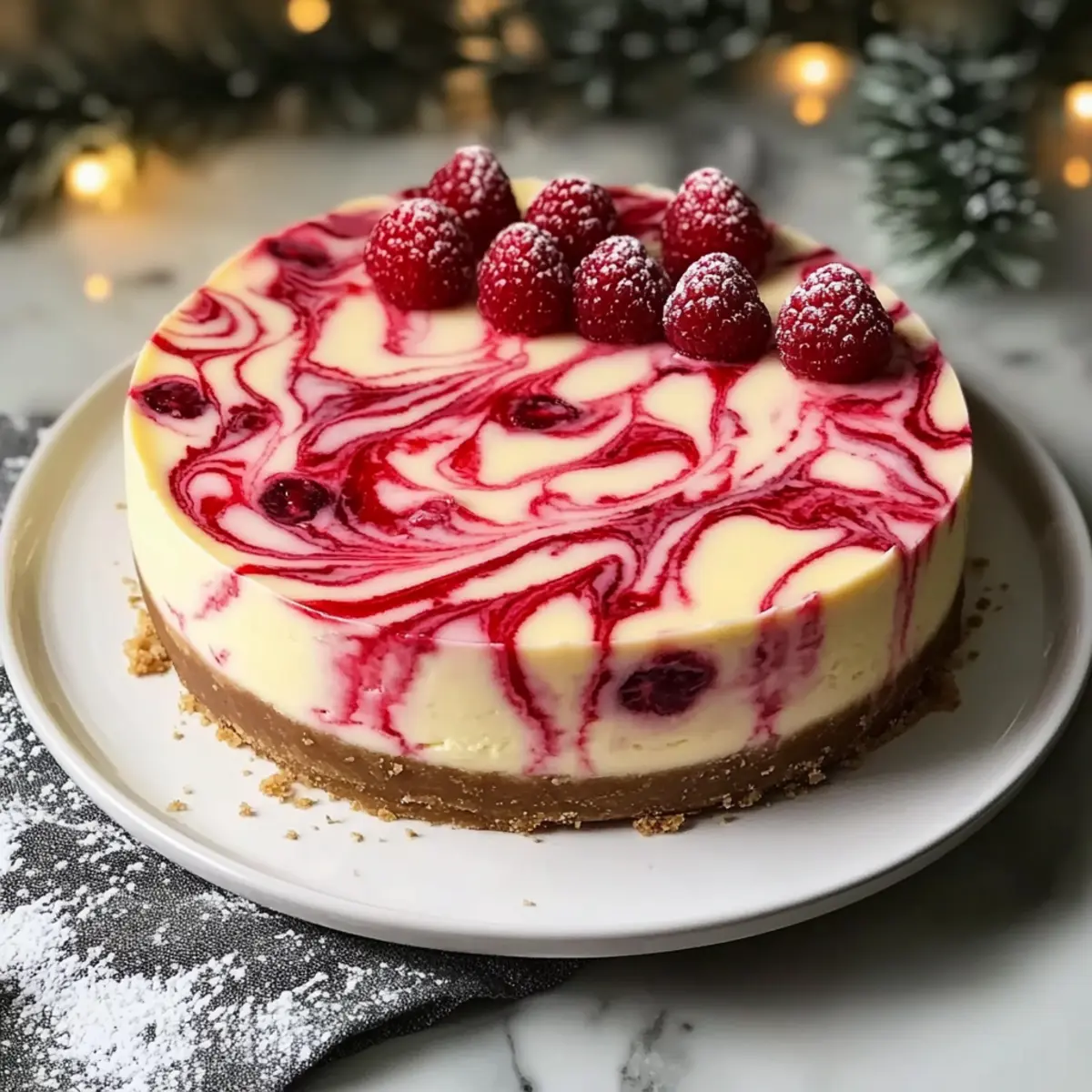 White Chocolate Raspberry Cheesecake