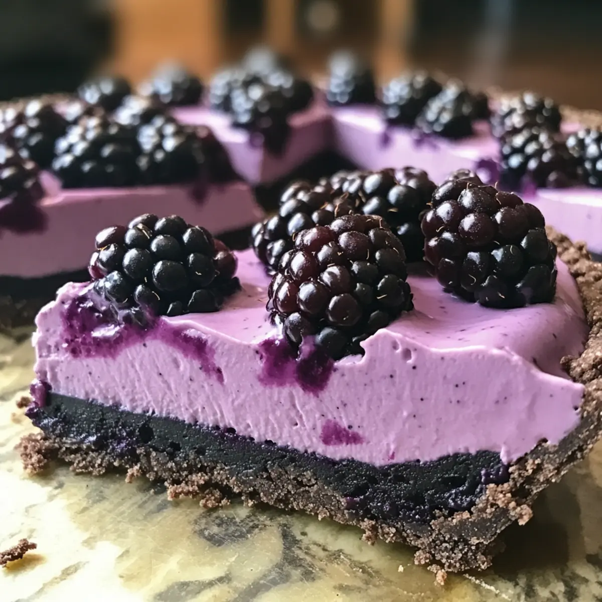No-Bake Blackberry Mousse Tart