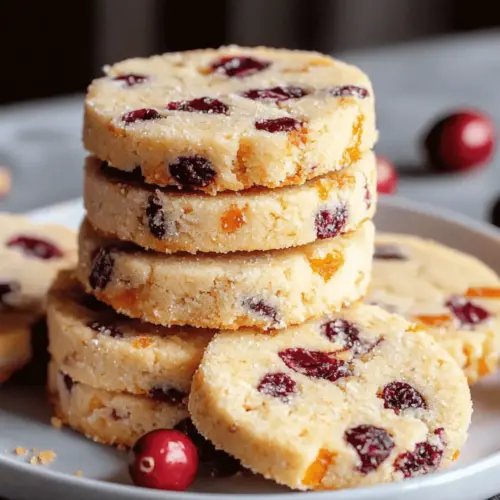 Cranberry Orange Shortbread Cookies