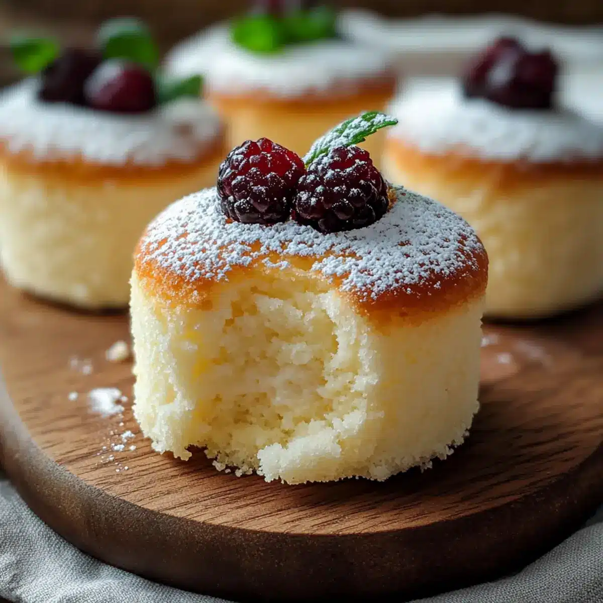 Fluffy Japanese Cotton Cheesecake Cupcakes