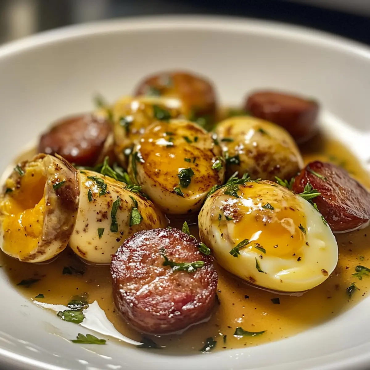 Egg Boil with Sausage