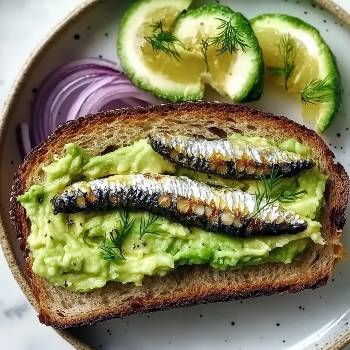 Avocado and Canned Sardine Sandwich