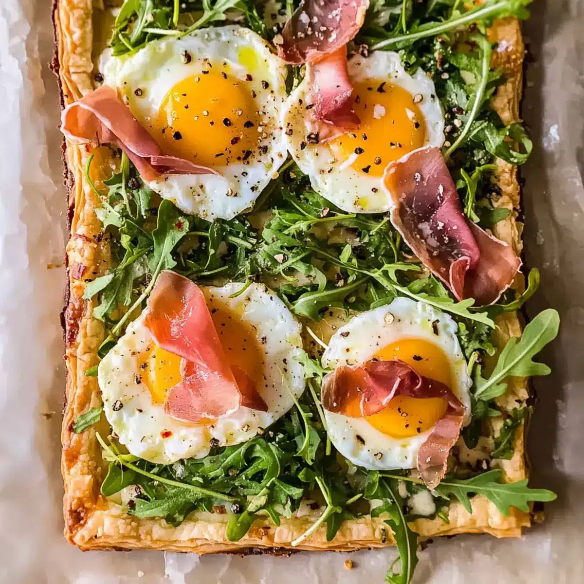 Baked Prosciutto and Egg Breakfast Tart