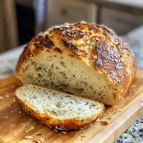 Garlic Herb Dutch Oven Bread