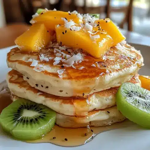 Sweet Coconut Cream Pancakes