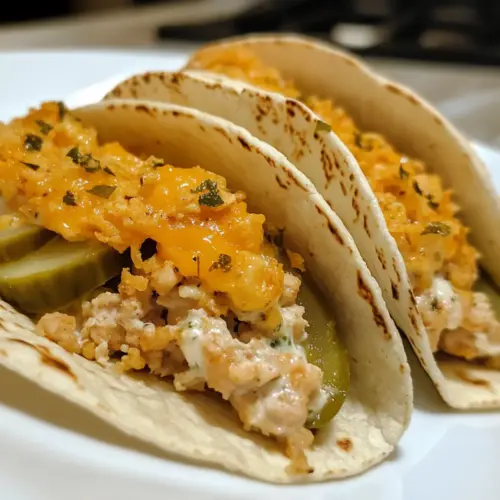Dill Pickle Ranch Smash Chicken Tacos