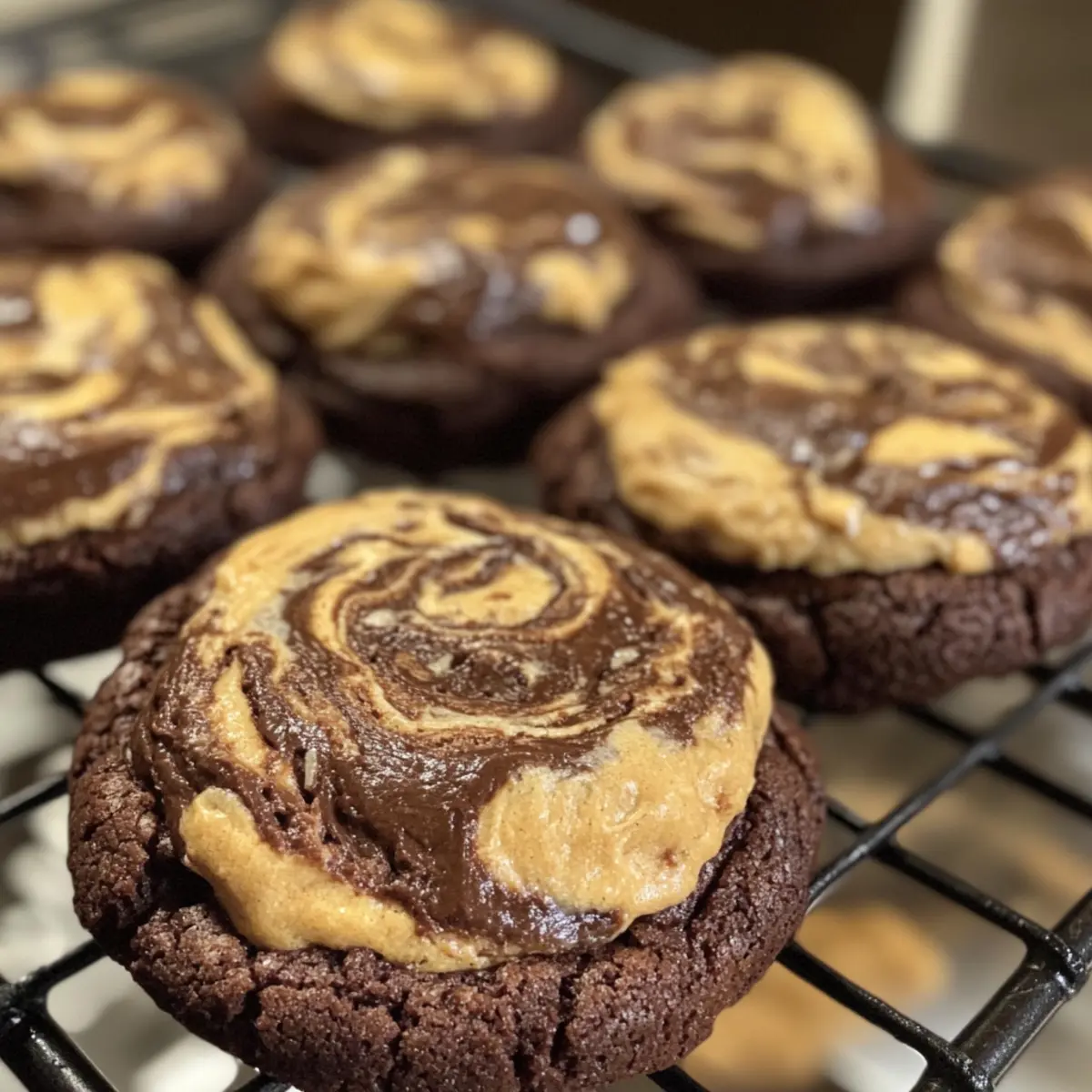 Peanut Butter Brownie Swirl Cookies