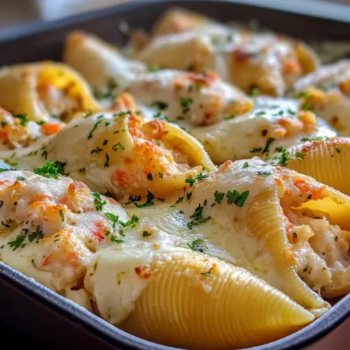 Creamy Seafood Stuffed Shells