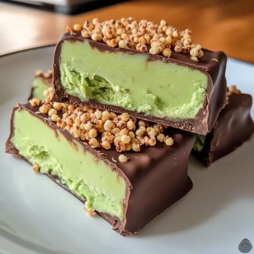 Creamy Avocado Mint Chocolate Ice Cream Bars