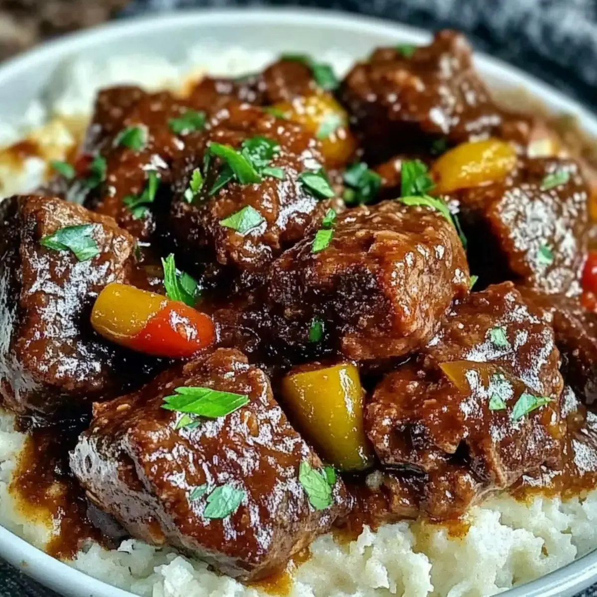 Slow Cooker Mississippi Steak Bites