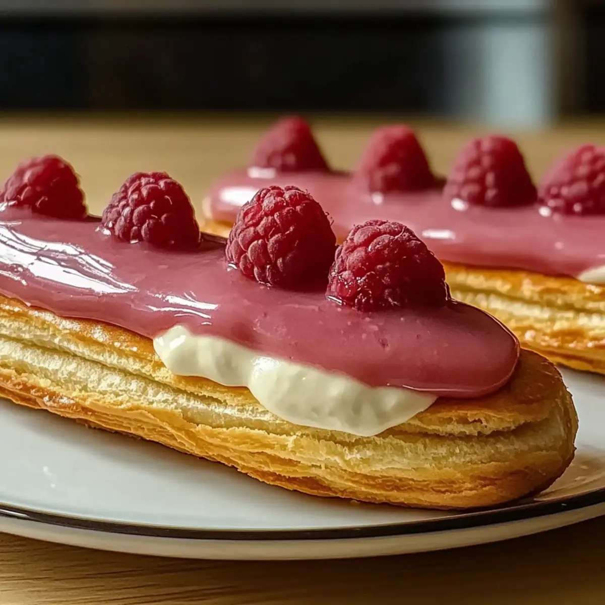 Lemon Raspberry Eclairs