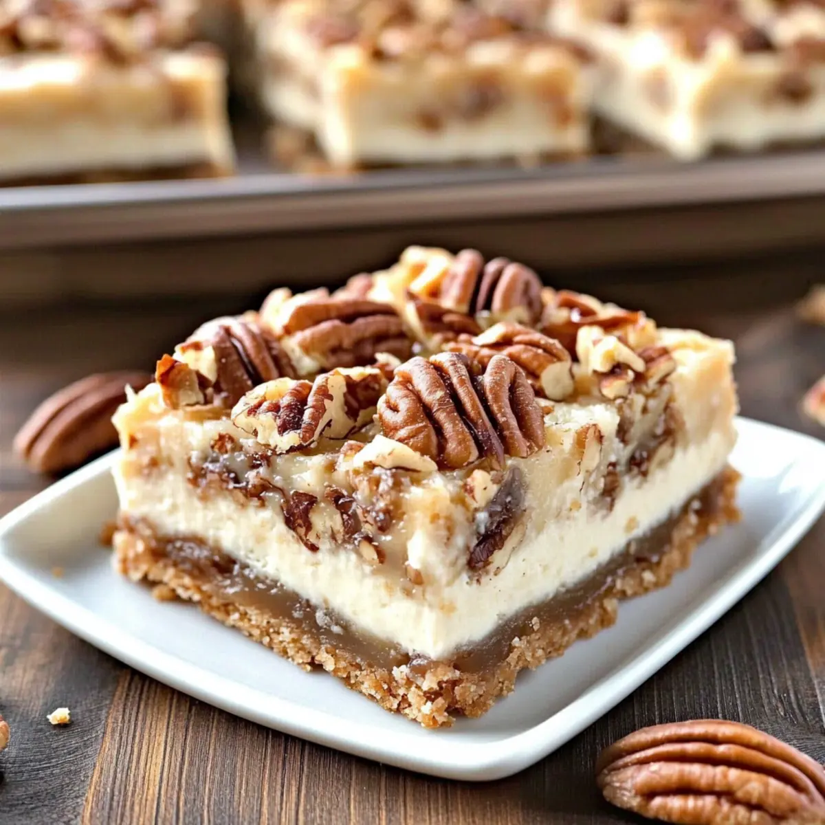 Dreamy Pecan Pie Cheesecake Bars