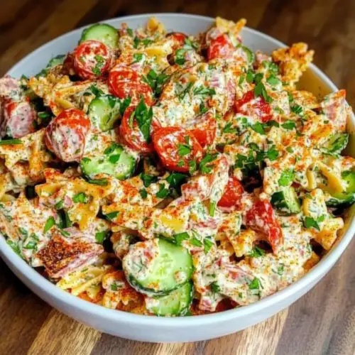 Spicy Crispy Pasta Salad