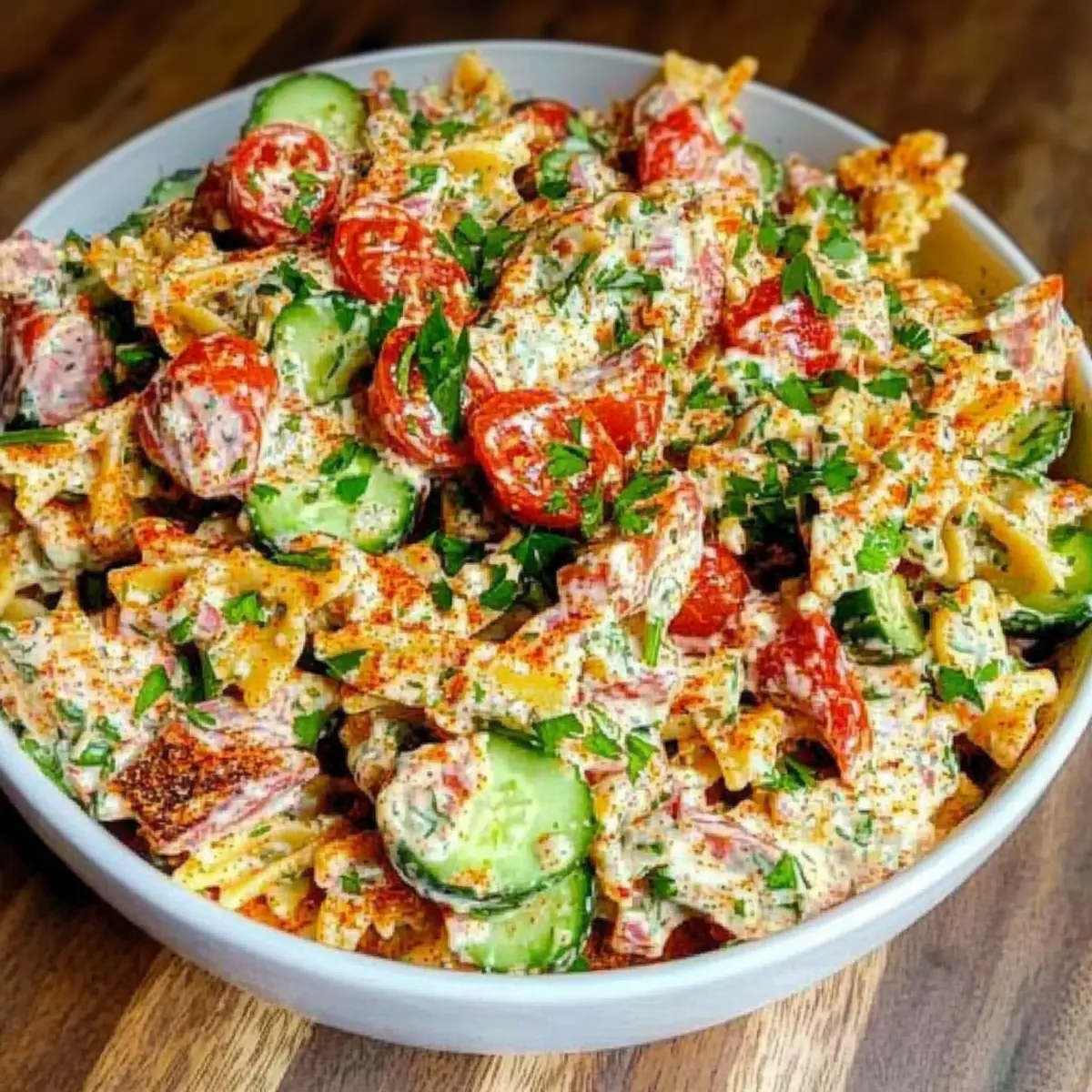 Spicy Crispy Pasta Salad