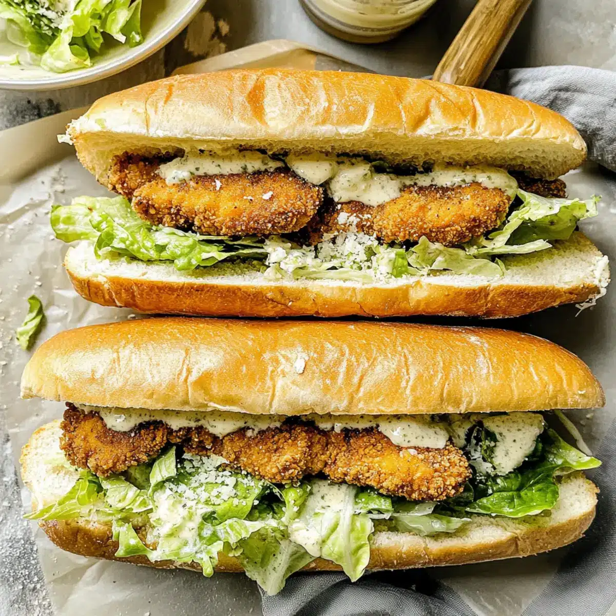 Chicken Caesar Sandwiches