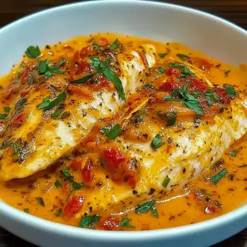 Tilapia in Roasted Pepper Sauce