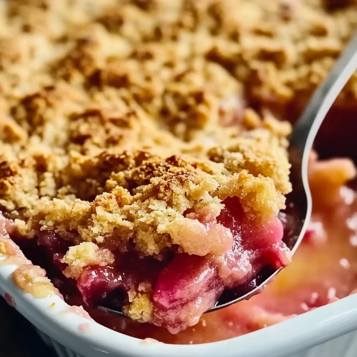 Rhubarb Crisp with Frozen Rhubarb