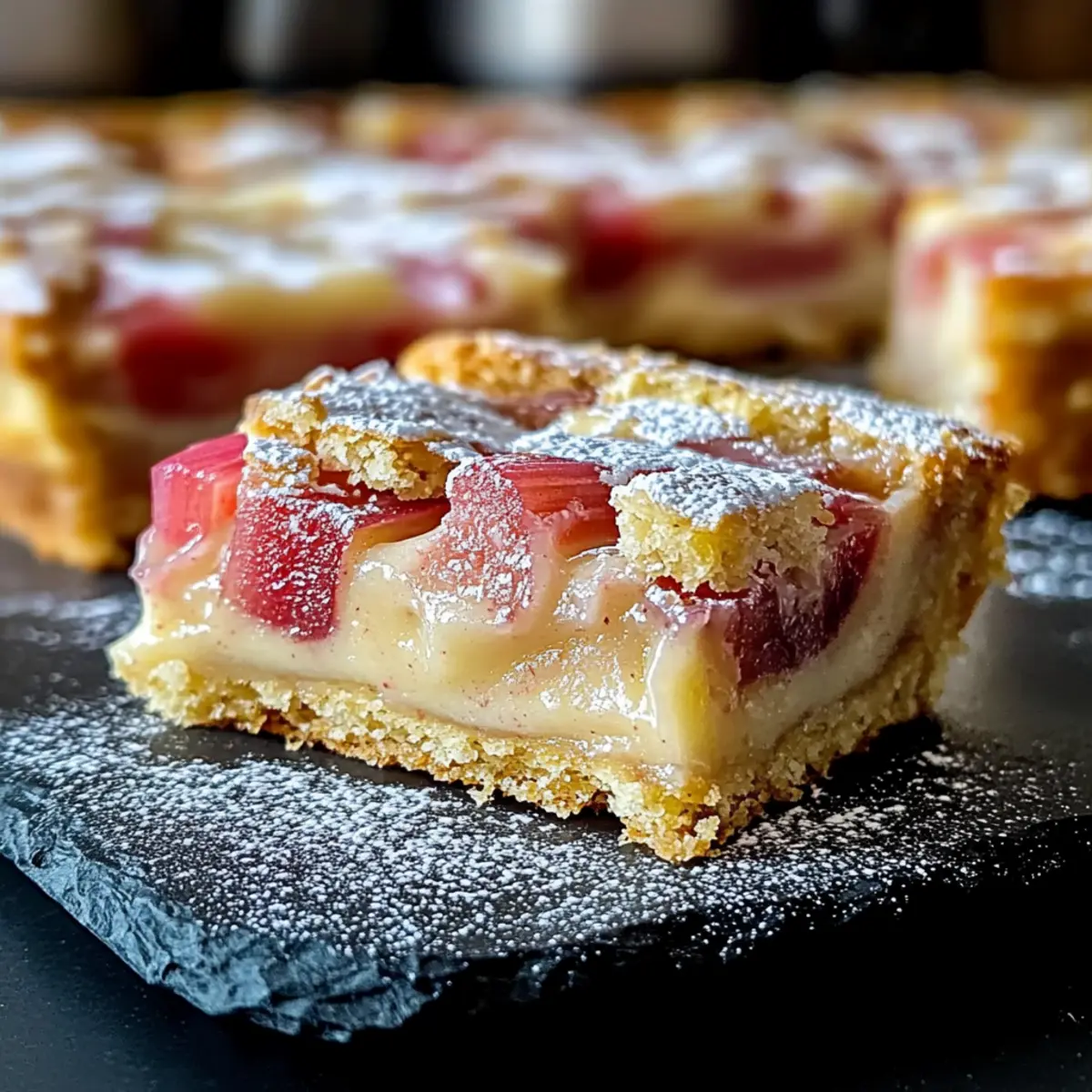Rhubarb Custard Bars