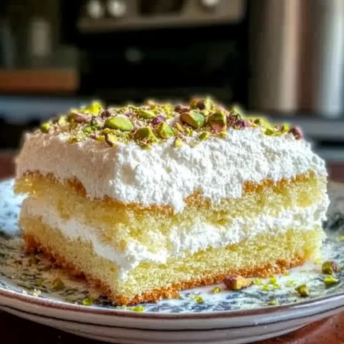 Lemon Pistachio Ricotta Cloud Cake