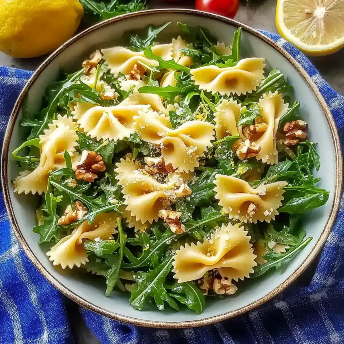 Zesty Lemon Arugula Pasta Salad