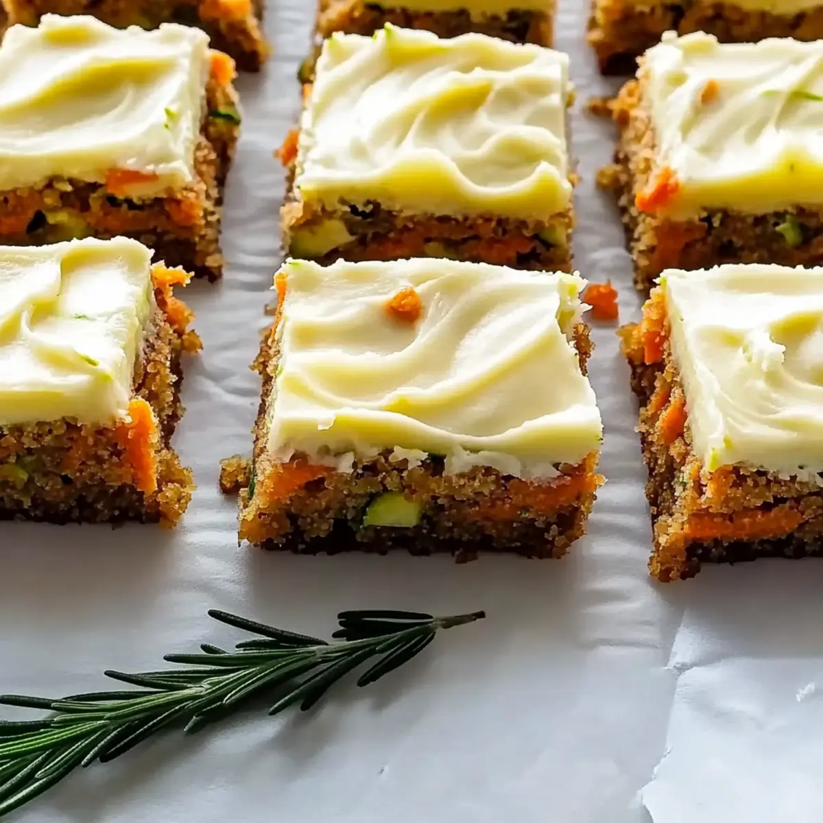 Spiced Ginger Carrot and Zucchini Bars
