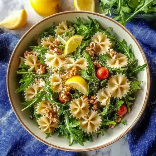 Zesty Lemon Arugula Pasta Salad