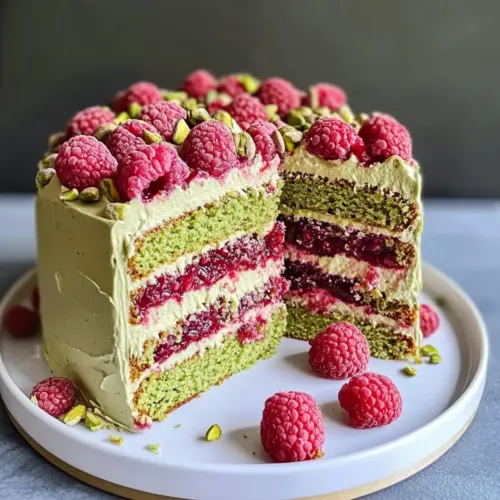 Pistachio Raspberry Cake