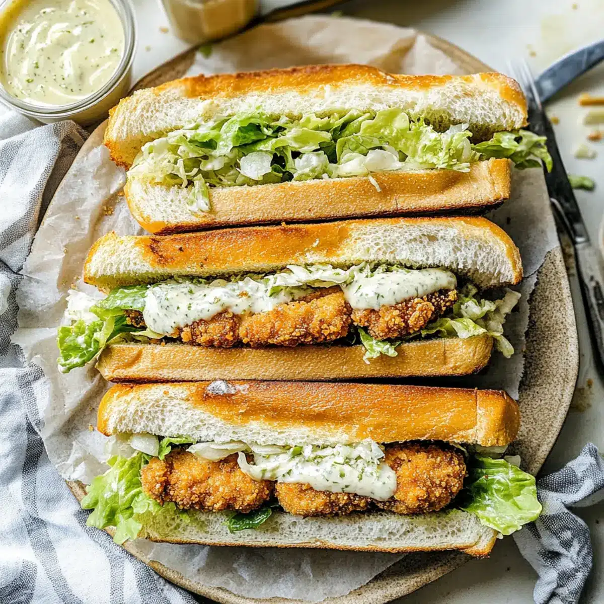 Chicken Caesar Sandwiches