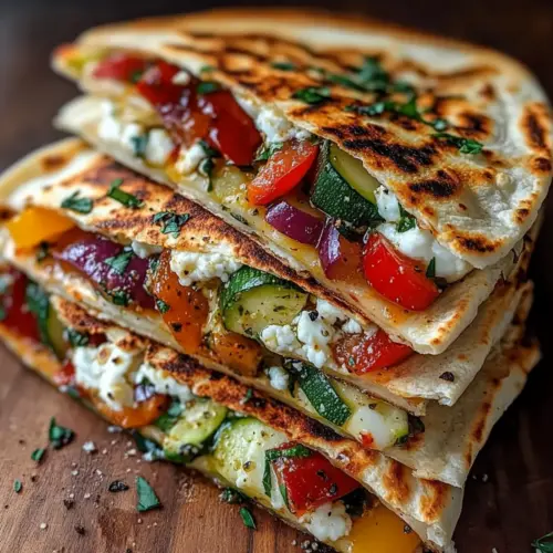 Grilled Mediterranean Veggie Quesadillas