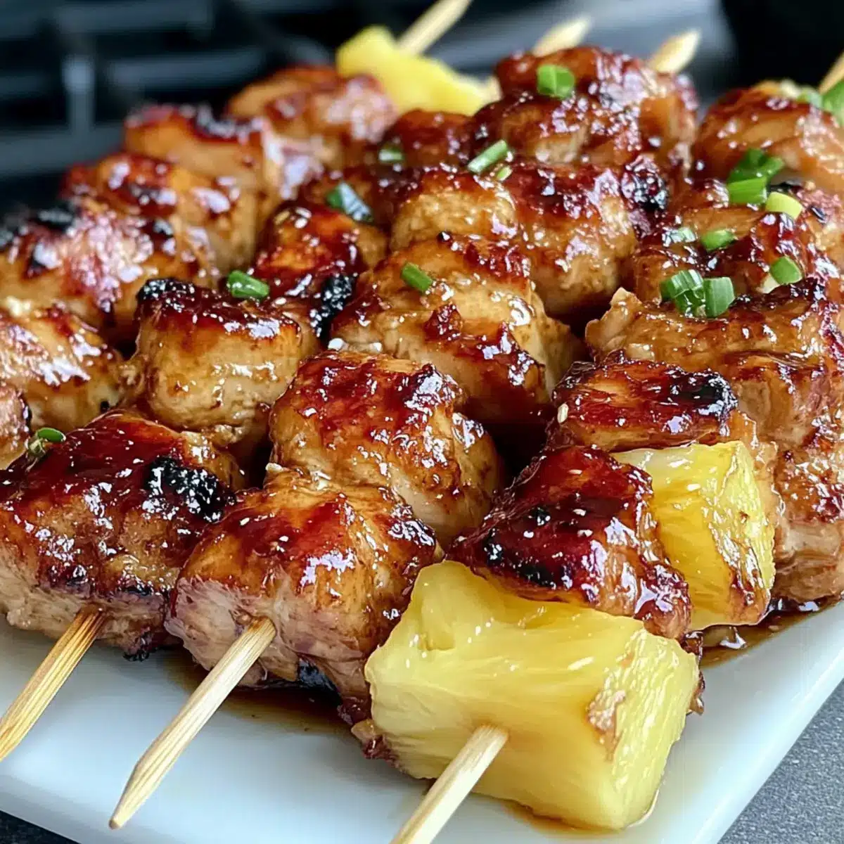 Hawaiian Teriyaki Chicken Kabobs