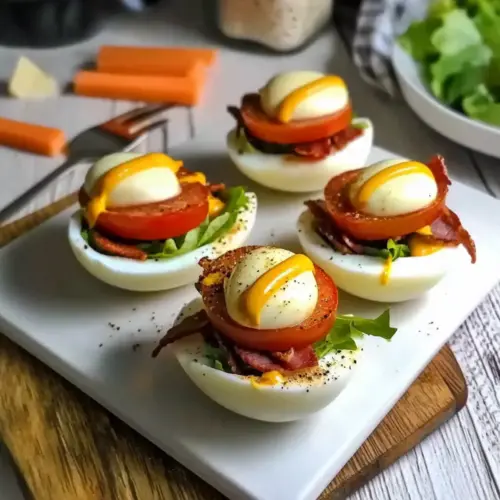 Hard Boiled Egg BLT Bites