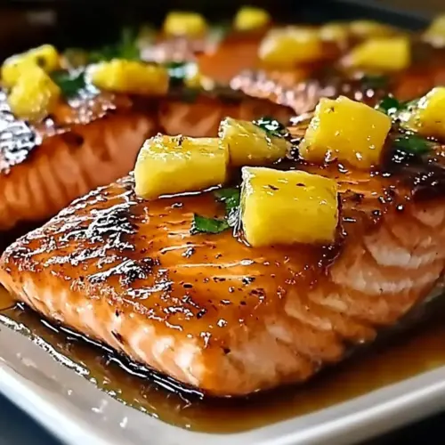 Honey Pineapple Glazed Salmon