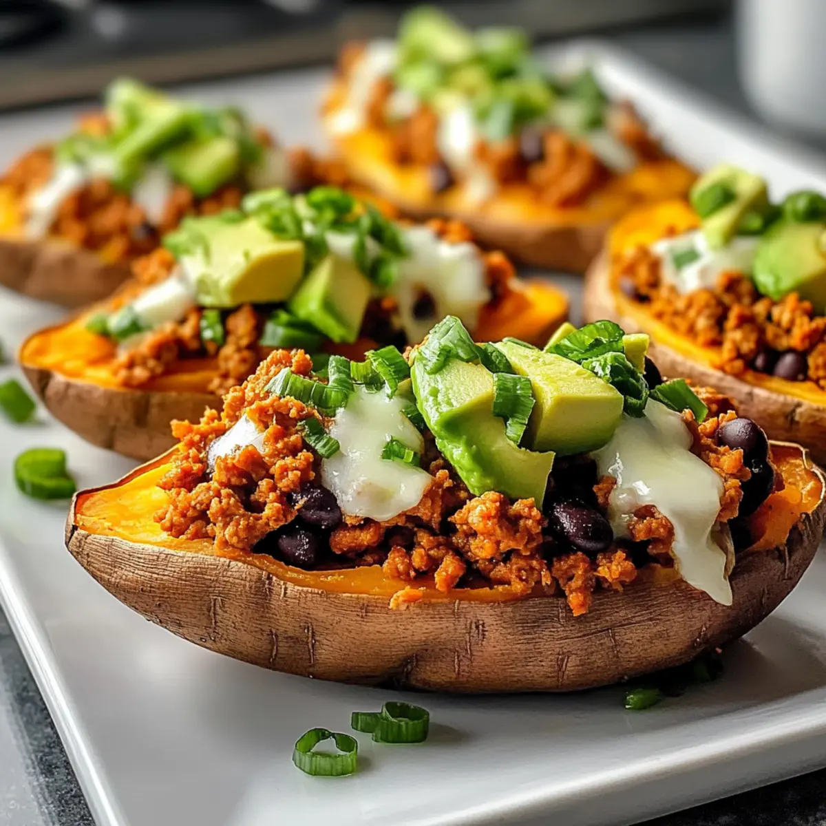 Protein Loaded Sweet Potato Boats