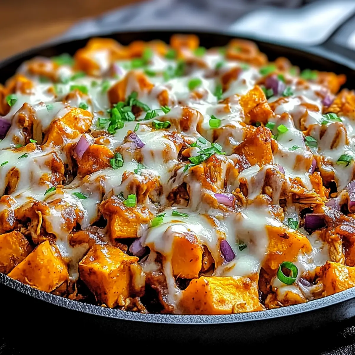 BBQ Chicken Sweet Potato Skillet