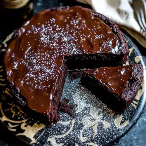 Dark Chocolate Whiskey Cake