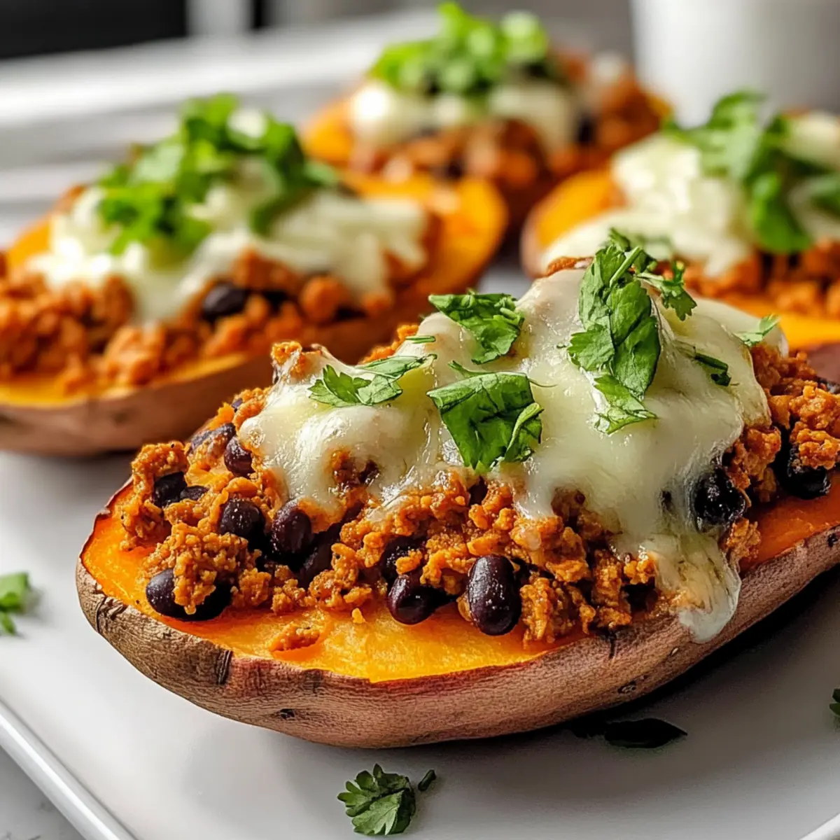 Protein Loaded Sweet Potato Boats