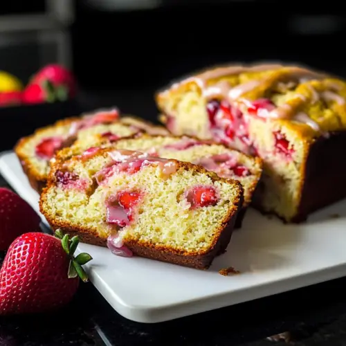 Strawberry Lemonade Quick Bread