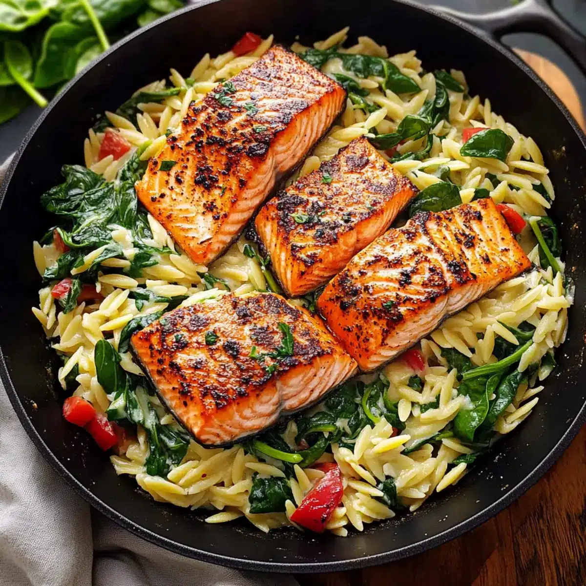 Salmon Orzo
