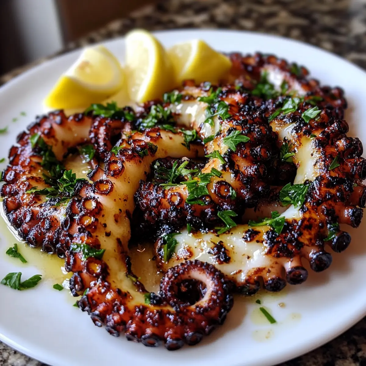 Tender Grilled Octopus Seafood Dish