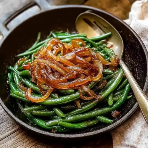 Sautéed Green Beans with French Onions