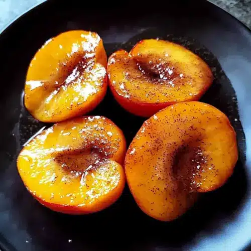 pan fried peaches with sugar and cinnamon
