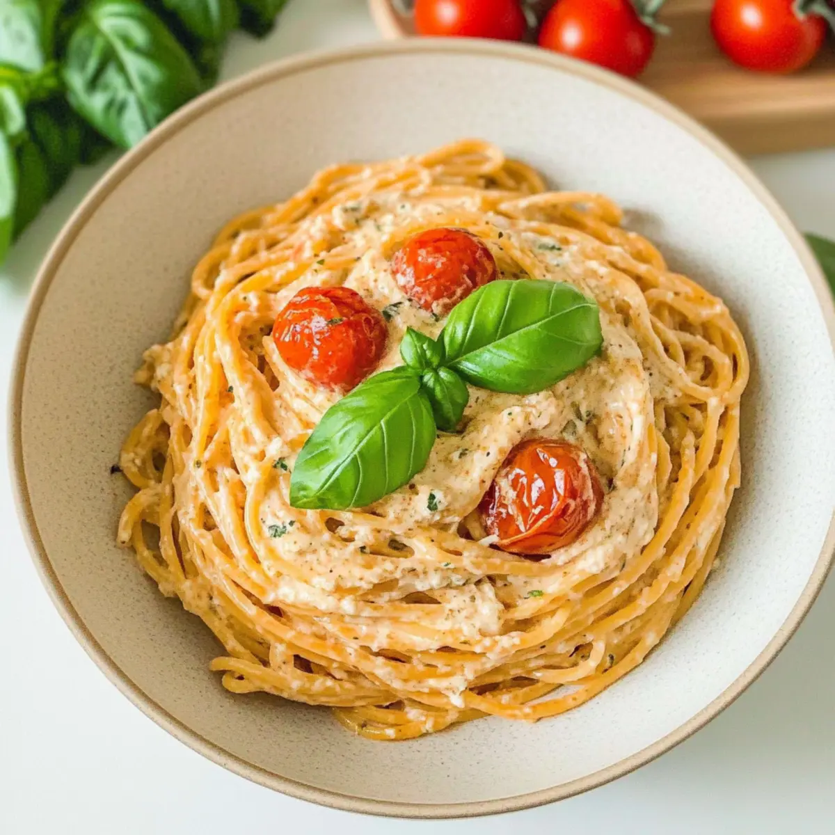 Roasted Tomato and Garlic Ricotta Pasta